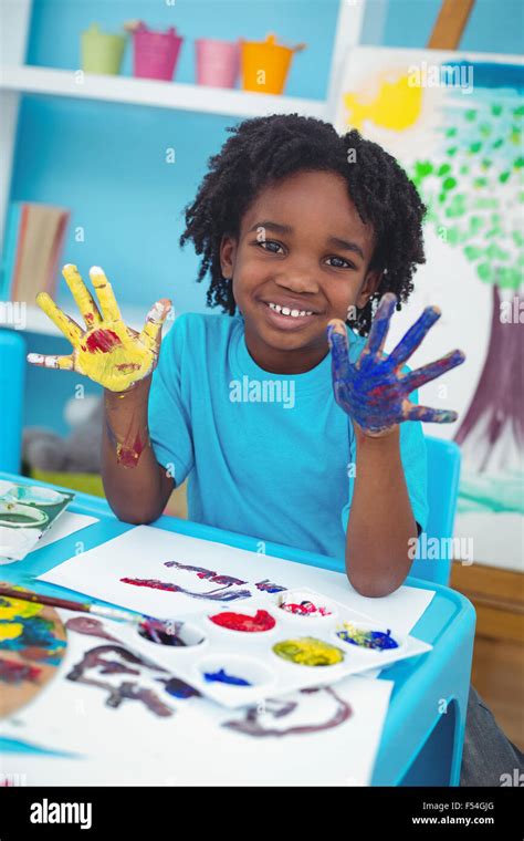 Black Kid Painting High Resolution Stock Photography And Images Alamy
