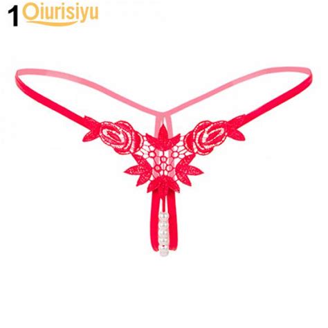 Buy Thongs Strap G String V String Panties Lace Flower Underwear Briefs Women Clothing At