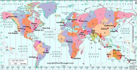 World Time Zone Map Printable In High Resolution With Names