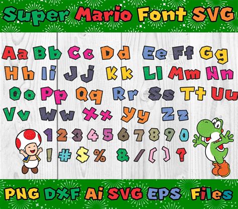 Mario Font Mario Alphabet Svg Super Mario Font Svg Mario Font Mario