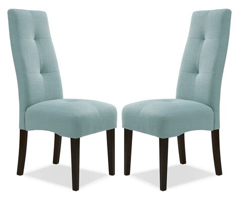 Full of elegant details, the gold metal legs taper down into. Dining Room Furniture - Abbotsly Chairs (Set of 2) - Aqua ...