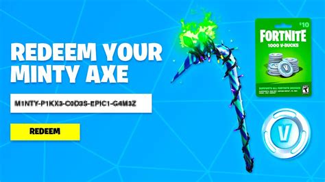 Claim Your Free Pickaxe And V Bucks Code In Fortnite New Youtube