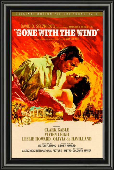 gone with the wind vintage movie poster framed art print ebay
