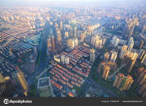 Shanghai Aerial Cityscape — Stock Photo © Dibrova 175648128