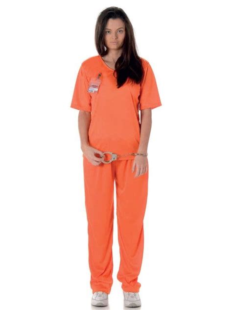 Inmate Clothes Prison Jumpsuit Orange Suit Female Cop Beautiful Hot