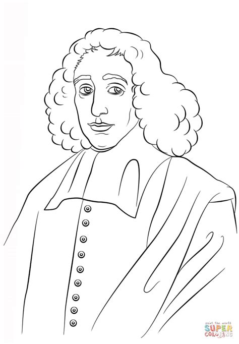 Baruch Spinoza Coloring Page Free Printable Coloring Pages