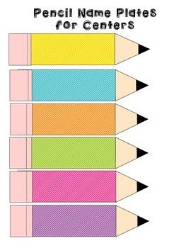 Providing free label templates online is just one of the ways that llt labels saves you money! FREE!! Pencil Graphics: Use for Name Templates for Centers, Labels, Flashcards