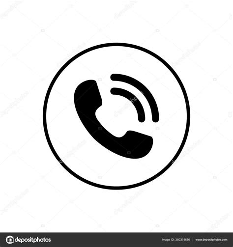 Call Icon Vector Phone Icon Vector Mobile Phone Telephone Icon Stock