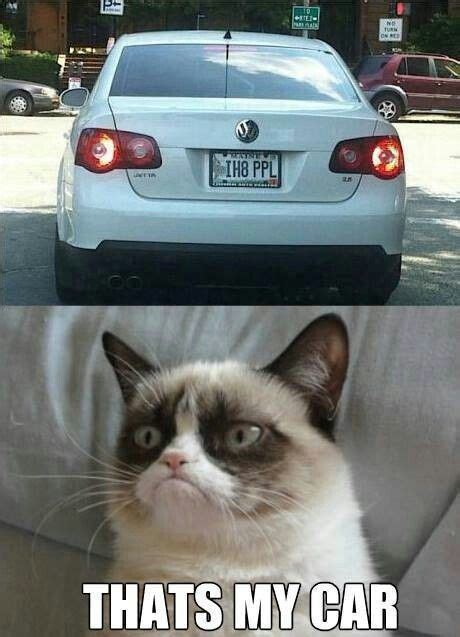 Grumpy Cats License Plate Ih8 Ppl I Hate People Snark For Every