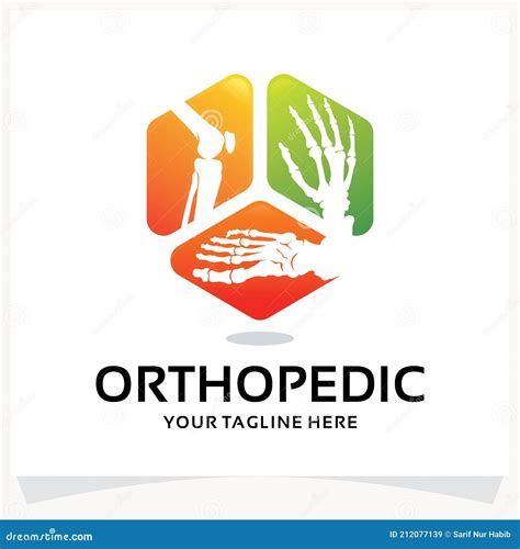 Orthopedic Logo Design Template Inspiration Stock Vector Illustration