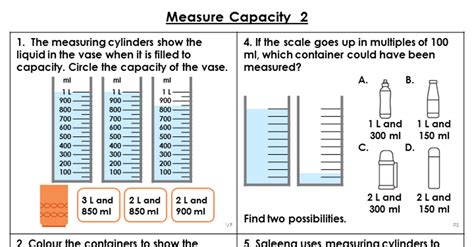 Year 3 Measure Capacity 2 Lesson Classroom Secrets Classroom Secrets