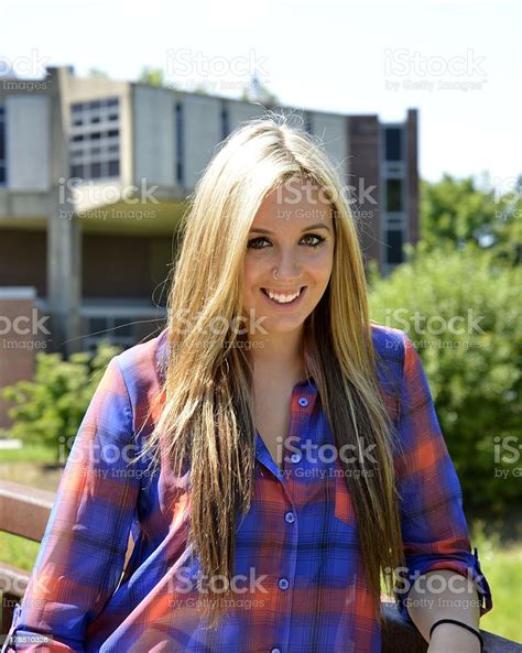 Female Student Portrait On College Campus Stock Photo Download Image