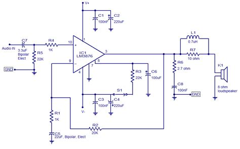50 Watt Audio Amp Circuit Diagram