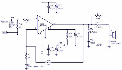 audio power amplifier schematic diagram