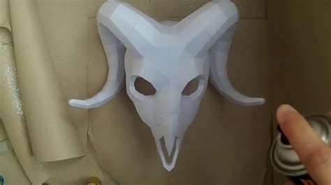 Ram Skull Mask Decor With Golden Glitter Youtube