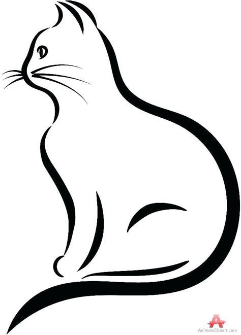 Simple Cat Drawing For Kids Free Download On Clipartmag