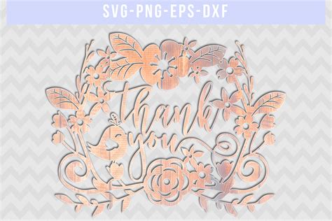 Thank You Svg Cut File Wedding Paper Cutting Dxf Eps Png 138651