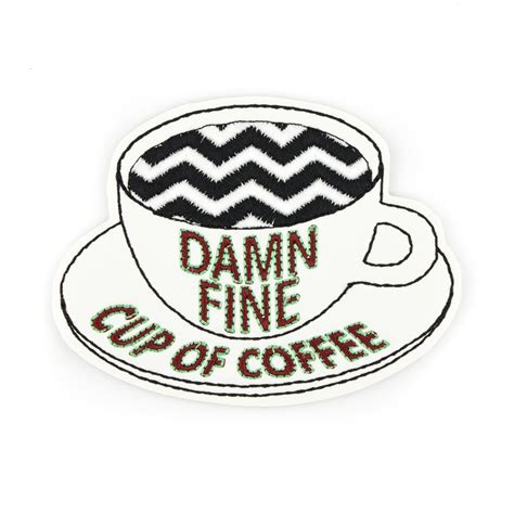 twin peaks damn fine cup of coffee embroidered patch etsy