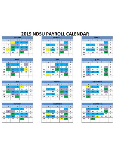 Payroll Calendar 19 Examples Format Pdf