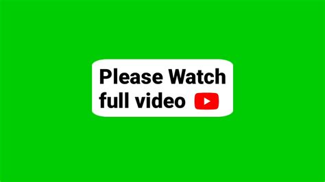 Please Watch Full Video Green Screen Download Copyright Free Youtube
