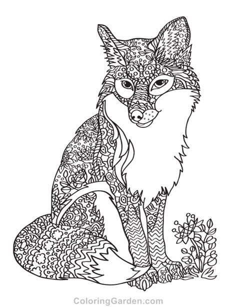 Fox Mandala Coloring Pages Animals Mandala Fox Coloring Pages Are The