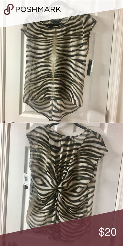 Sheer Tiger Stripes Print Top Nwt Tiger Stripes Print Tops Clothes