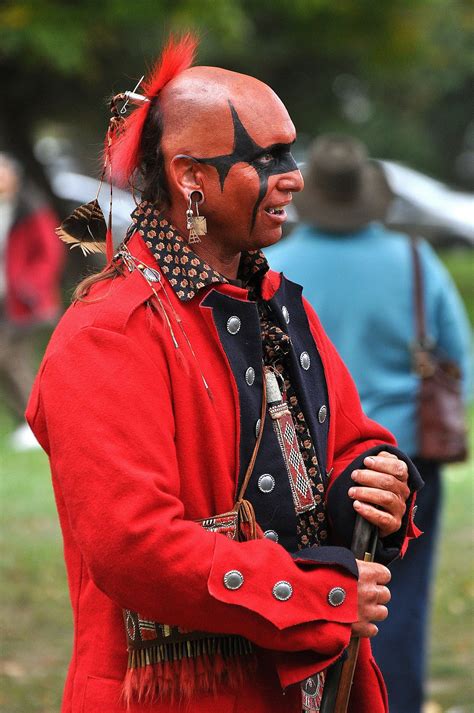 Red Face Native American Men Native American Warrior Mohawk Warrior