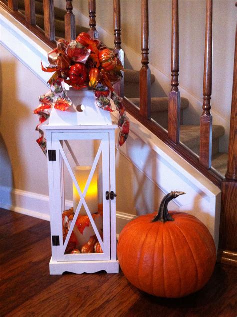Fall Lantern With Pumpkin