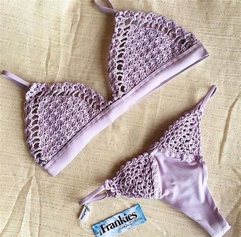Happy Labor Day Frankie Bikini Set Crochet Bikini Lavender