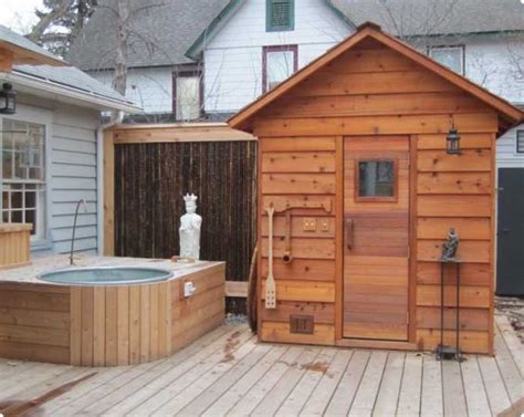 5x6 Outdoor Modular Sauna Diy Sauna Sauna Ideas Tub Ideas Patio