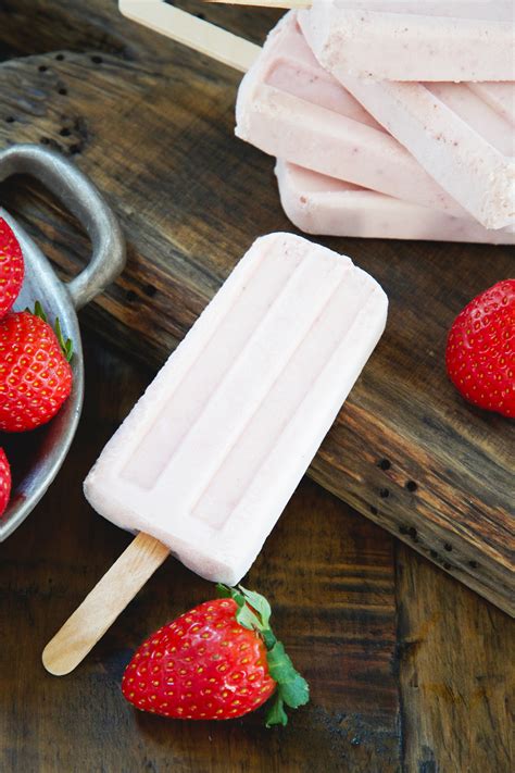 Low Carb Strawberry Cream Popsicles Simply So Healthy