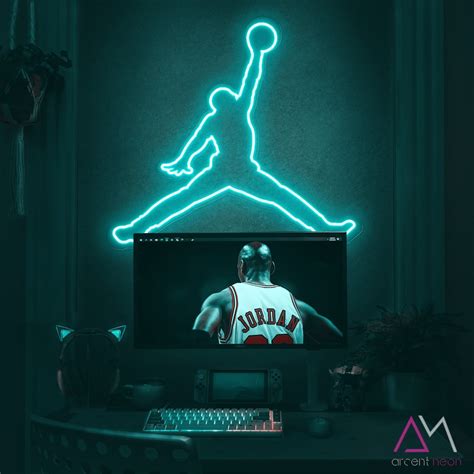 Air Jordan Neon Light Jordan Neon Sign Michael Jordan Etsy