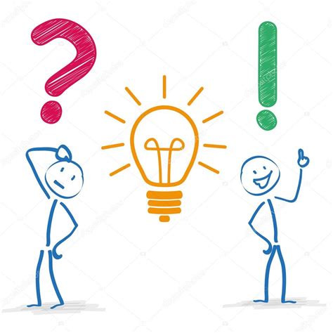 Stickmen With Question Bulb And Answer Stock Vector Image By ©limbi007