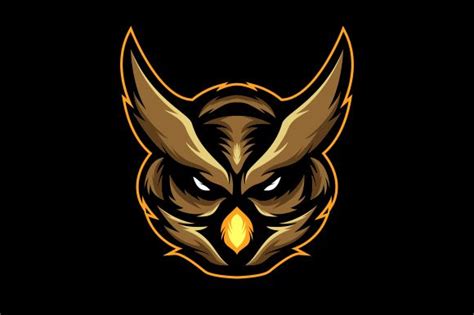 Brown Owl Head Mascot Logo Graphic by depadepi · Creative Fabrica | Owl