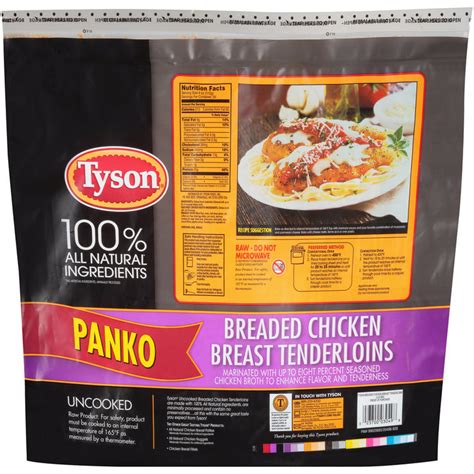Serve these strips with your favorite dipping sauce, and. tyson® panko breaded uncooked chicken breast tenderloins ...