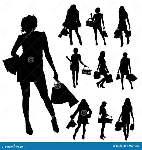 Silhouettes Of Women`s Coats Vector Illustration 98972122