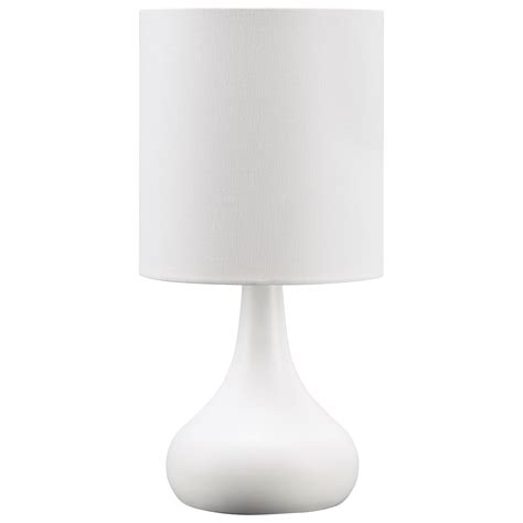Ashley Signature Design Lamps Contemporary L204324 Camdale White Metal Table Lamp With Usb