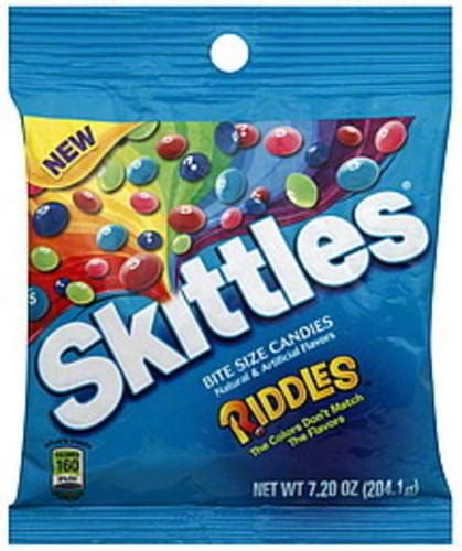 Skittles Riddles Bite Size Candies 72 Oz Nutrition Information Innit