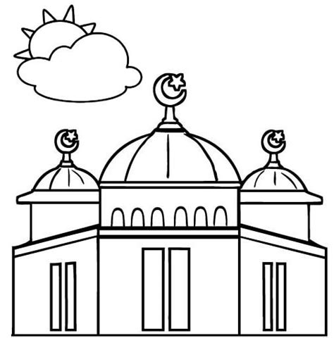 10 Most Beautiful Mosque Coloring Pages for Children - Coloring Pages