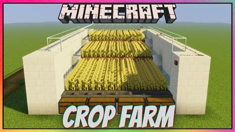 How To Make An Automatic Crop Farm Minecraft Youtube