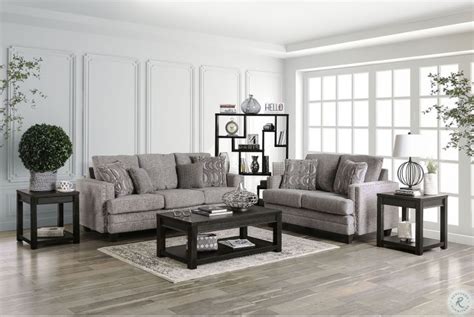 Emelie Light Gray Living Room Set From Furniture Of America Coleman