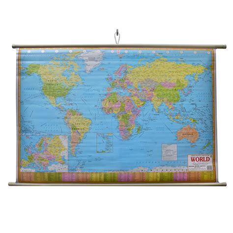 Buy World Political Map Laminated Wall Chart Size 70x104 Cm Perfect