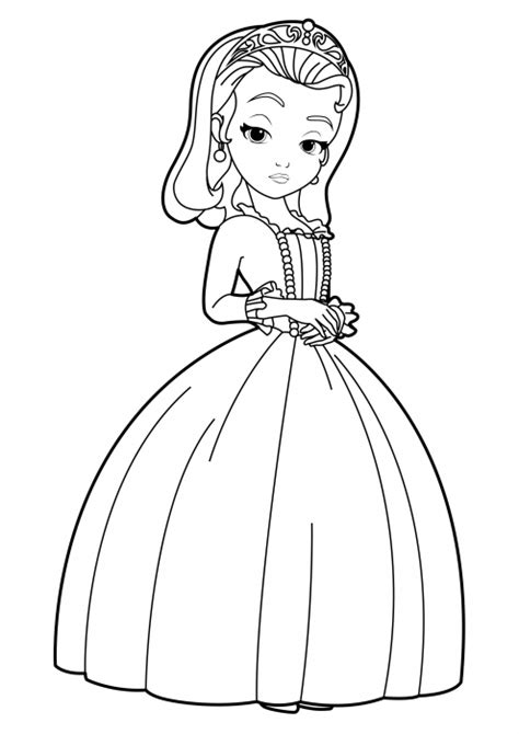 Princess Amber Coloring Pages Sofia The First Coloring Pages