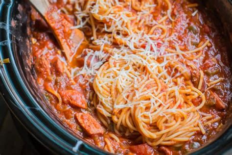 Easy Slow Cooker Spaghetti Dinner The Magical Slow Cooker