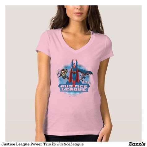 Justice League Power Trio T Shirt Zazzle T Shirts For Women Women Heart Tee Shirt