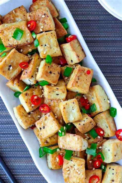 Crispy Pan Fried Tofu Vegan Gluten Free And Meal Prep