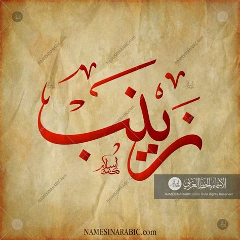 Zainab زينب Names In Arabic Calligraphy Name 1833 In 2024
