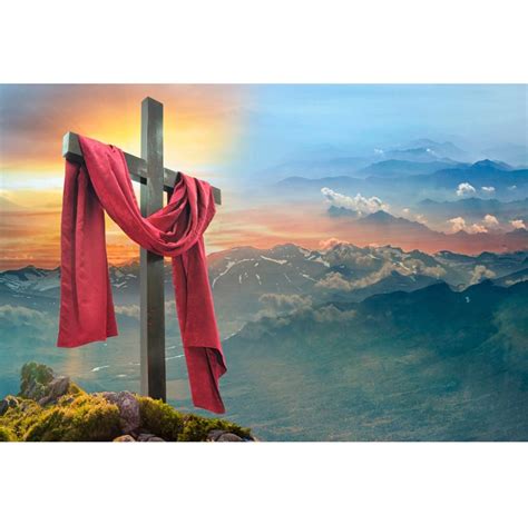 Buy Yeele 10x8ft Christian Cross Backdrop Cross Peak Dawn Holy Light