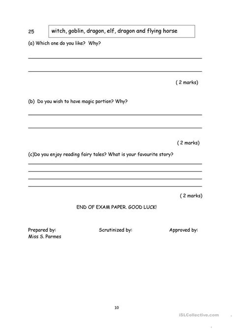 Primary 3 Exam Paper 1 English Esl Worksheets For Distance Learning