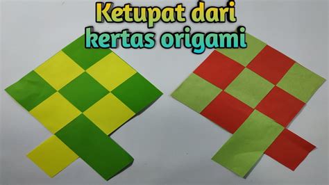 Cara bikin lontong dari plastik : Cara membuat ketupat dari kertas origami - YouTube